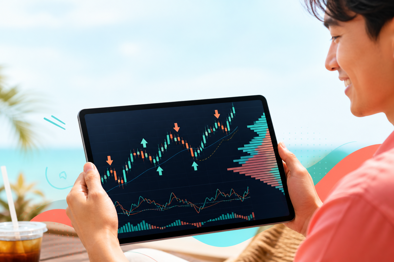 Custom indicator on a trading tablet